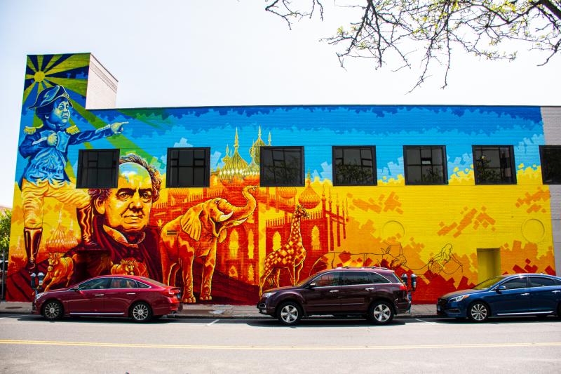 Photo of The Great P.T. Barnum Mural Extravaganza located at 52 Fairfield Ave Downtown Bridgeport