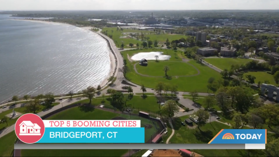 Screenshot of an aerial view of Seaside Park from the Today Show's Top 5 Booming Cities Report